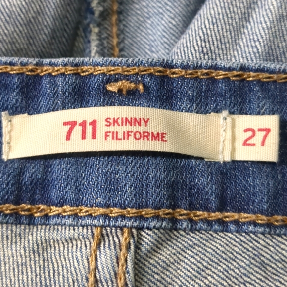 Levi’s Strauss 711 Skinny Filiform Blue Jeans Size 27. - Picture 12 of 16